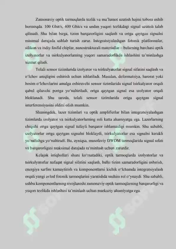 Optik tarmoqlarda ishlatiladigan izolyatorlar va tsirkulyatorlar 3