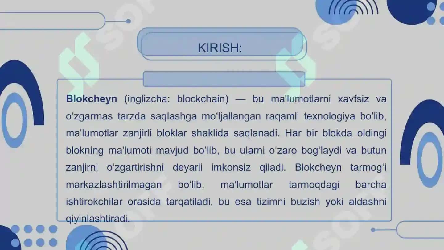 Blokcheynni qo'llashning afzallik va muammolari 3