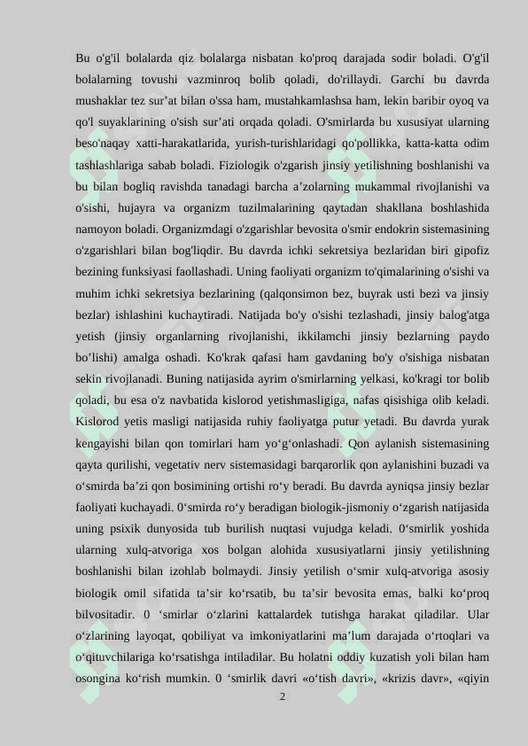 O‘SMIRLIK DAVRIDA PSIXIK RIVOJLANISH XUSUSIYATLARI 2