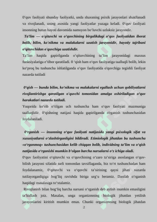 TA'LIM VA TARBIYA PSIXOLOGIYA 2