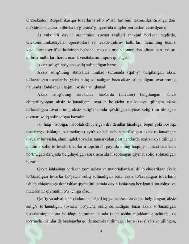Aksiz solig'i haqida 8