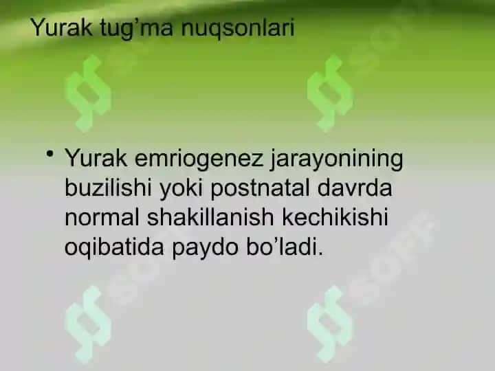 Yurak tug’ma nuqsonlari Юрак тугма нуксонлари 2