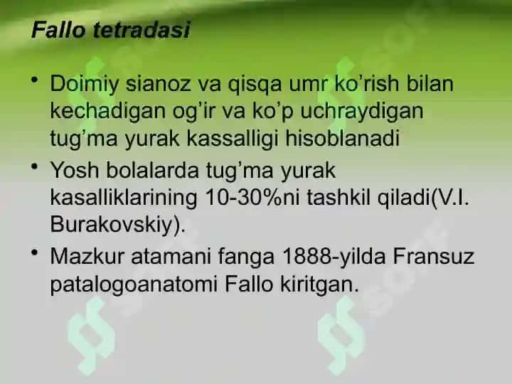Yurak tug’ma nuqsonlari Юрак тугма нуксонлари 6