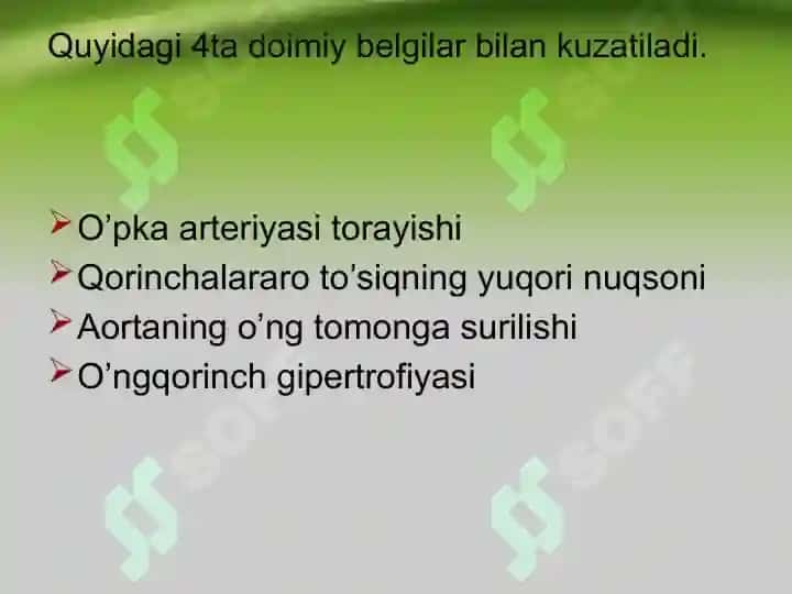 Yurak tug’ma nuqsonlari Юрак тугма нуксонлари 8
