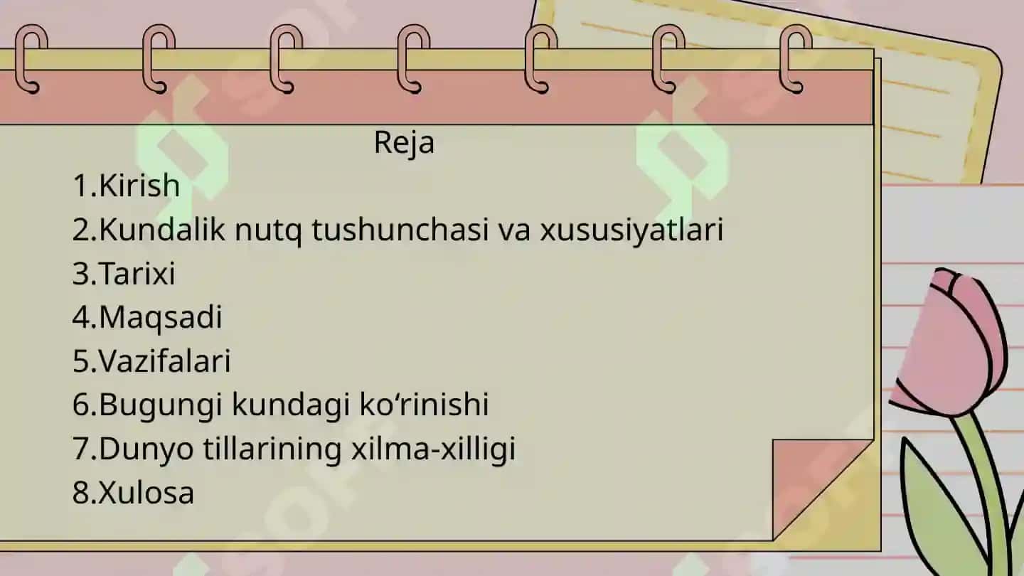 Kundalik nutqning xususiyatlari dunyodagi tillarning xilma-xilligi. 2