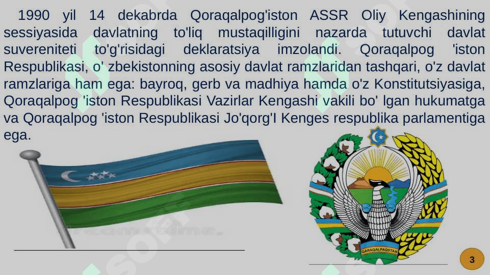 QORAQALPOG'ISTON RESPUBLIKASI MUSTAQILLIK YILLARIDA 3