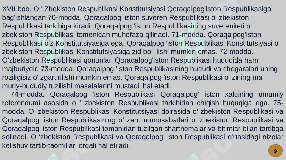 QORAQALPOG'ISTON RESPUBLIKASI MUSTAQILLIK YILLARIDA 8