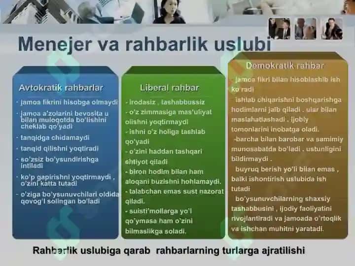 Menejer va rahbarlik uslubi 8