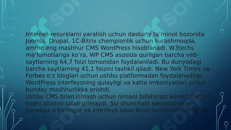 Wordpress platformasi imkoniyatlari 4