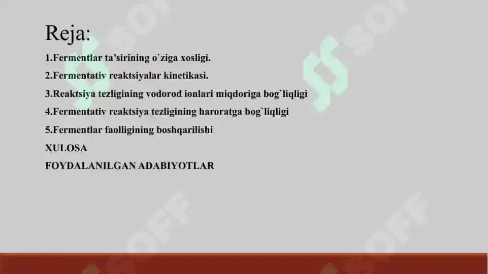 ODDIYY FERMENTATIV JARAYONLAR KINETIKASI 2