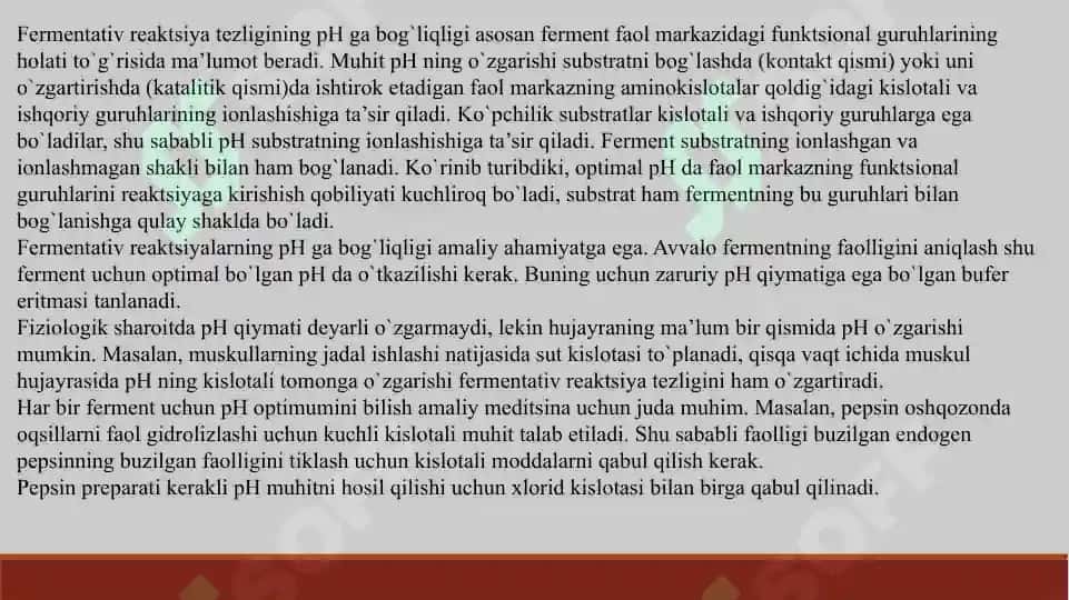 ODDIYY FERMENTATIV JARAYONLAR KINETIKASI 8