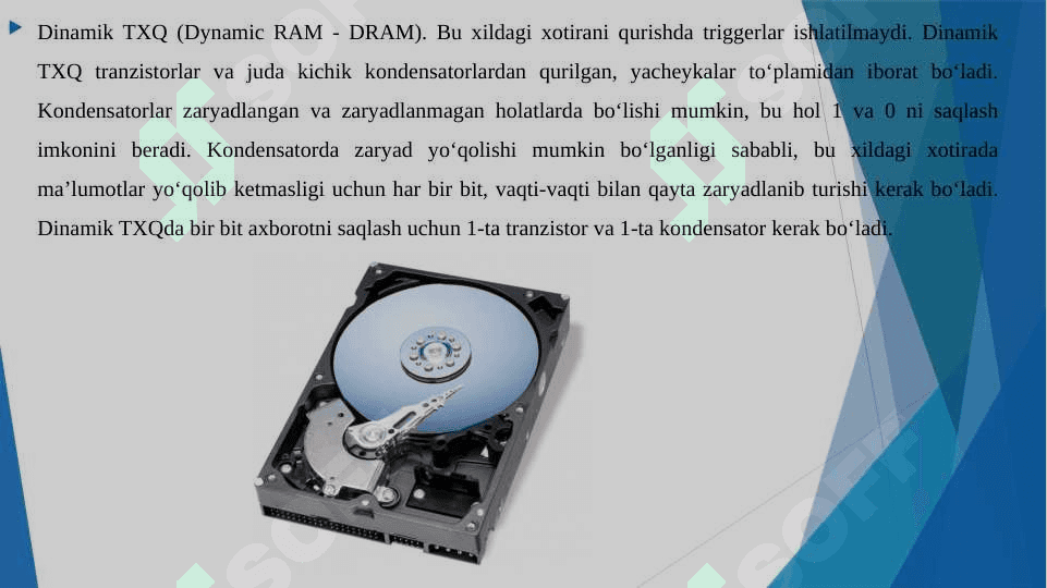 XOTIRANING TASHKIL ETILISHI VA TURLARI XOTIRANING ADRESLARI 6