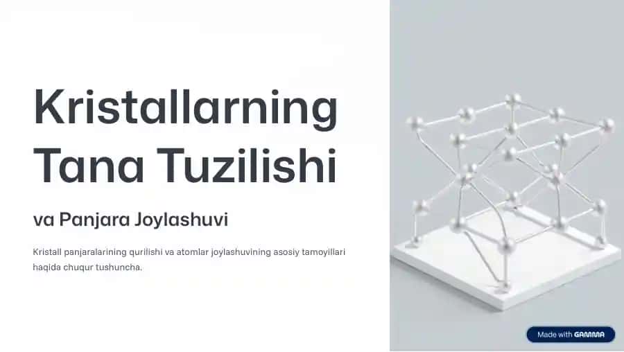 kristallarning tana tuzilish
