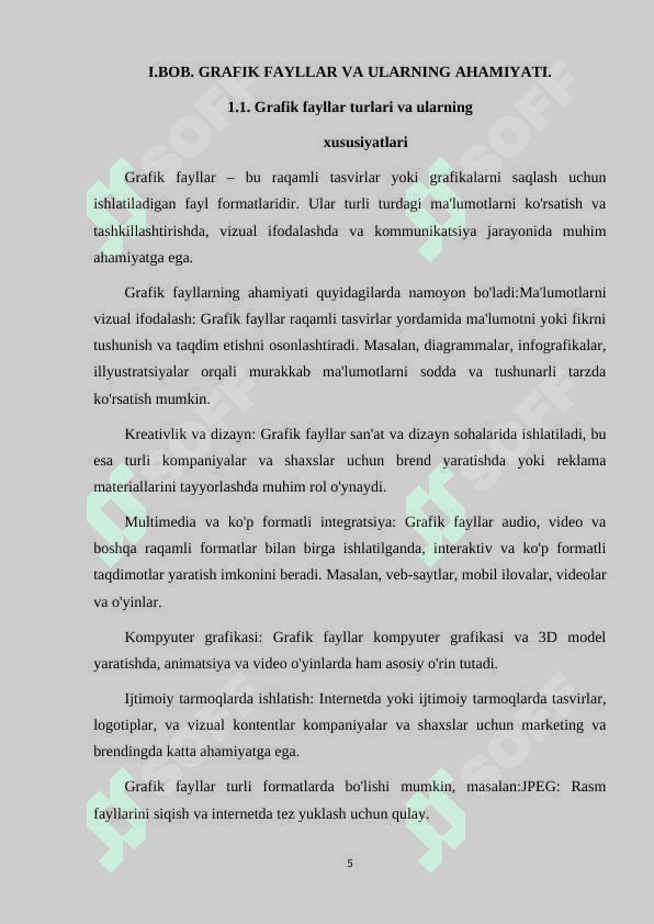 GRAFIK FAYLLAR BILAN ISHLASHNING ZAMONAVIY DASTURIY TAʼMINOTI 5