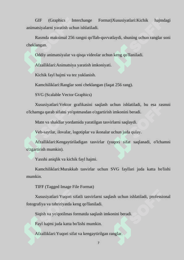 GRAFIK FAYLLAR BILAN ISHLASHNING ZAMONAVIY DASTURIY TAʼMINOTI 7