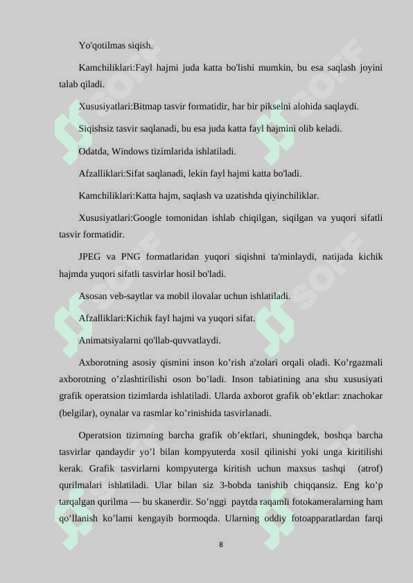 GRAFIK FAYLLAR BILAN ISHLASHNING ZAMONAVIY DASTURIY TAʼMINOTI 8
