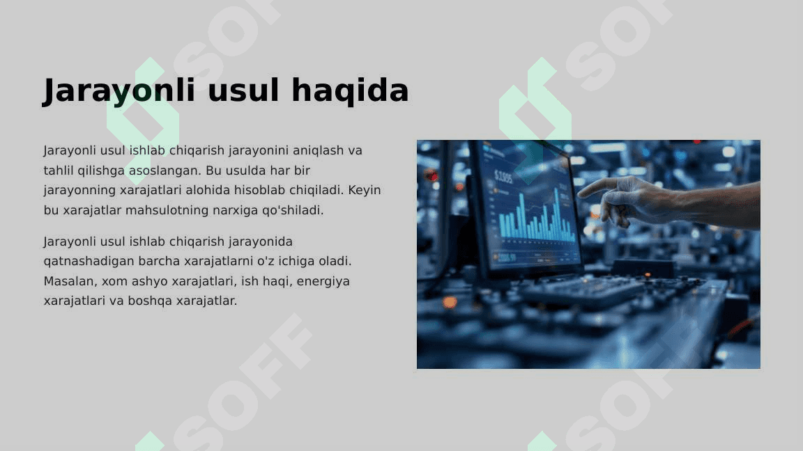 Kalkulyatsiya qilishning jarayonli va normativ usuli 6