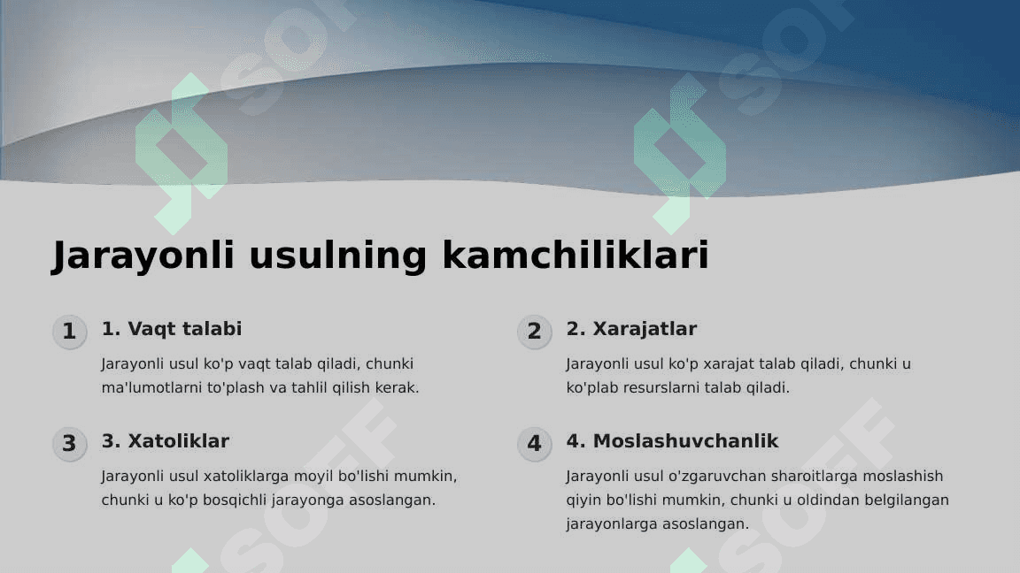 Kalkulyatsiya qilishning jarayonli va normativ usuli 8