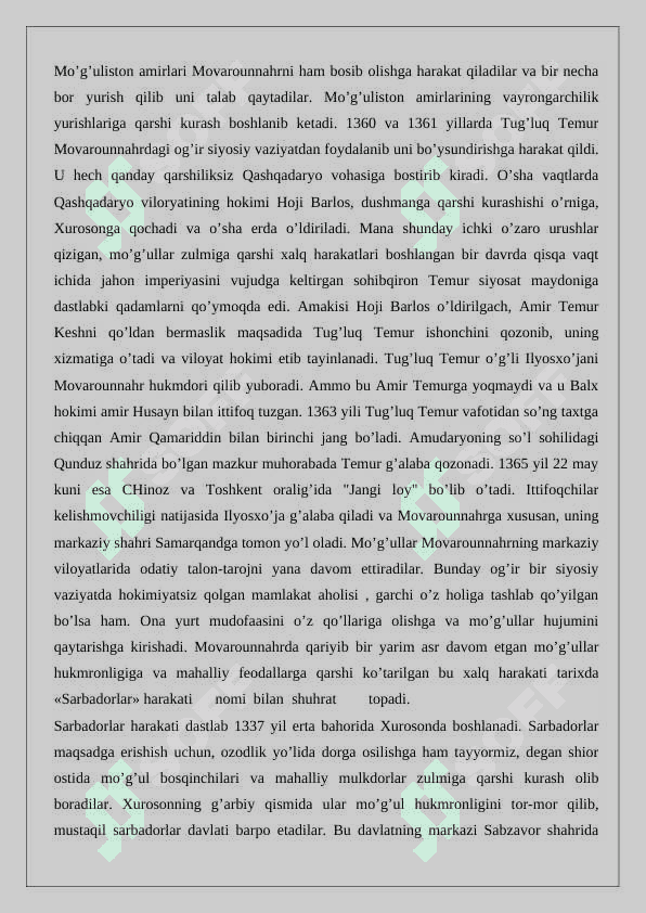 Sarbadorlar harakati – ijtimoiy qatlamlar to’qnashgan maydon 24 8