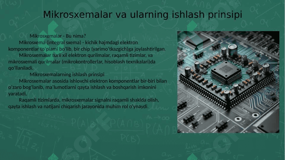 Mavzu:Raqamli mikrosxemalarning kirishlari va chiqish signallari. 4