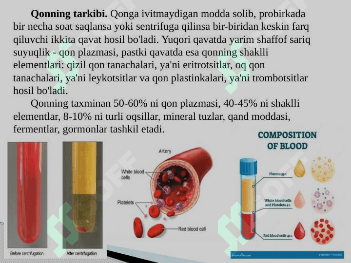 Qon va qon aylanish tizimining yosh xususiyatlari va gigiyenasi 4