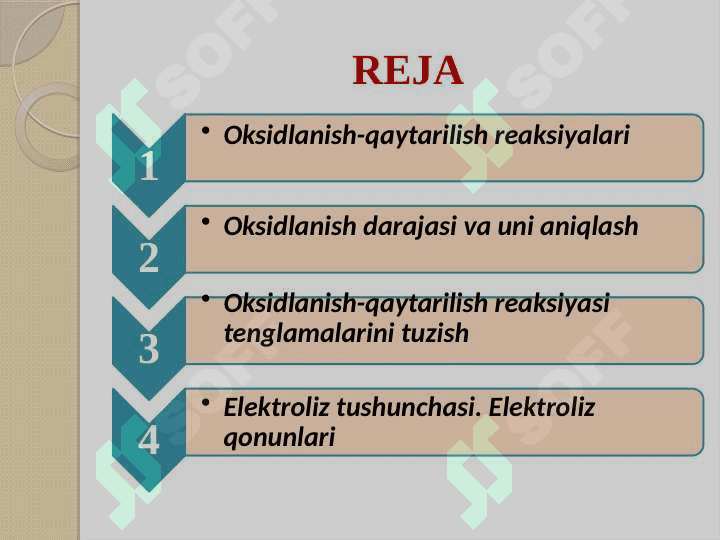 Oksidlanish-qaytarilish reaksiyalari. Elektroliz. Elektroliz qonunlari 2