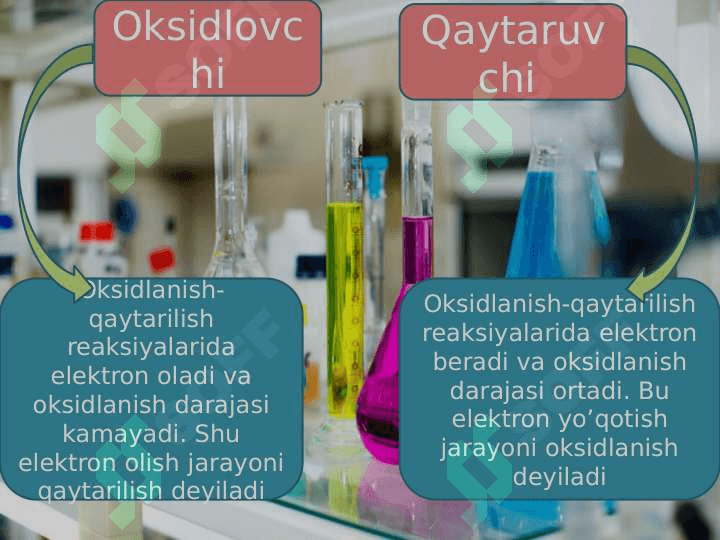 Oksidlanish-qaytarilish reaksiyalari. Elektroliz. Elektroliz qonunlari 4