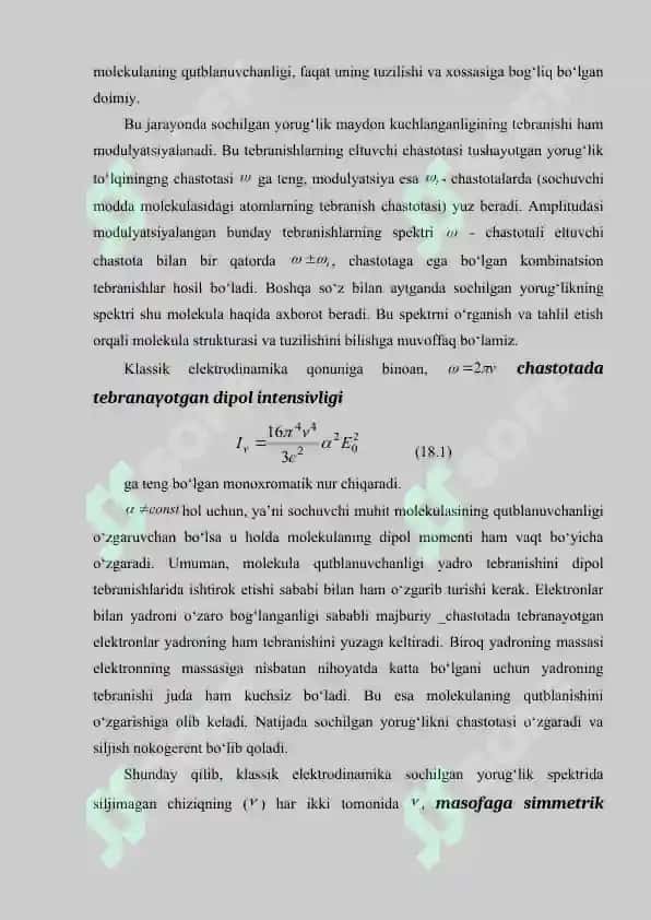 Yorug’likning kombinatsion sochilishi 4