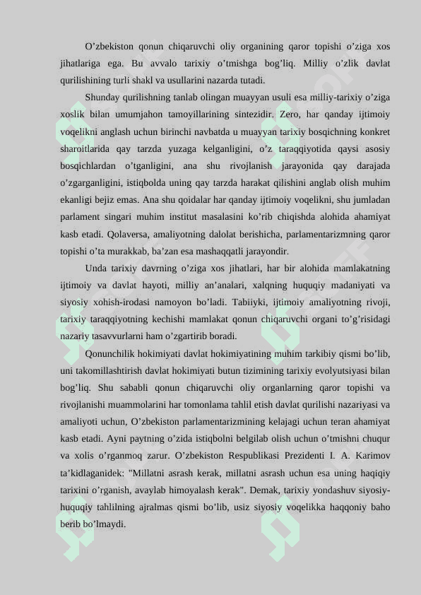 Oʼzbekiston Respublikasida Parlamentning  shakllanishi va rivojlanishi (1990-1994 yy) 4