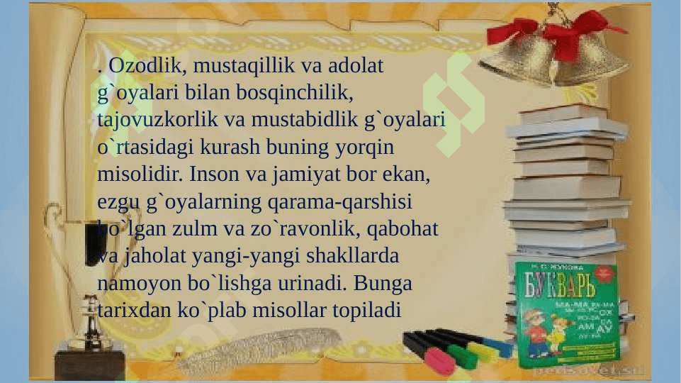 O’zbekistonda ma’naviyatga e’tibor masalasi mazmuni 5