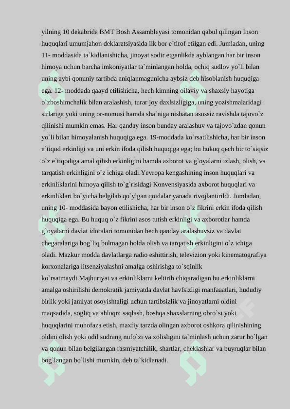 O’zbekiston respublikasida ommaviy axborot vositalarining faoliyati 3
