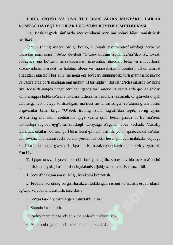 4-SINF ONA TILI DARSLARIDA MORFEMIK BIRLIKLAR USTIDA ISHLASH 6