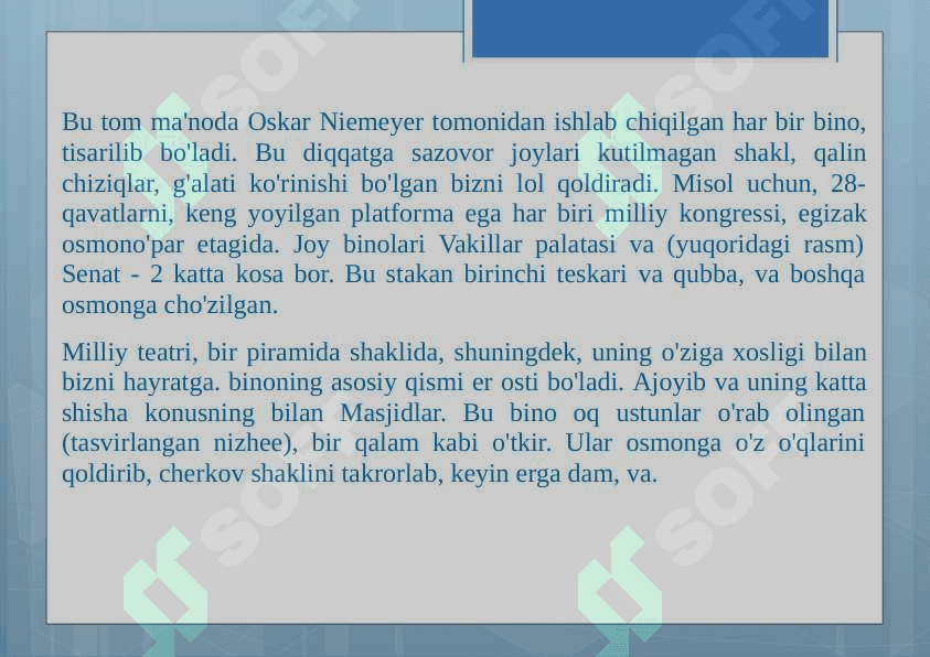 OSKAR NIMEYER  IJODI 7