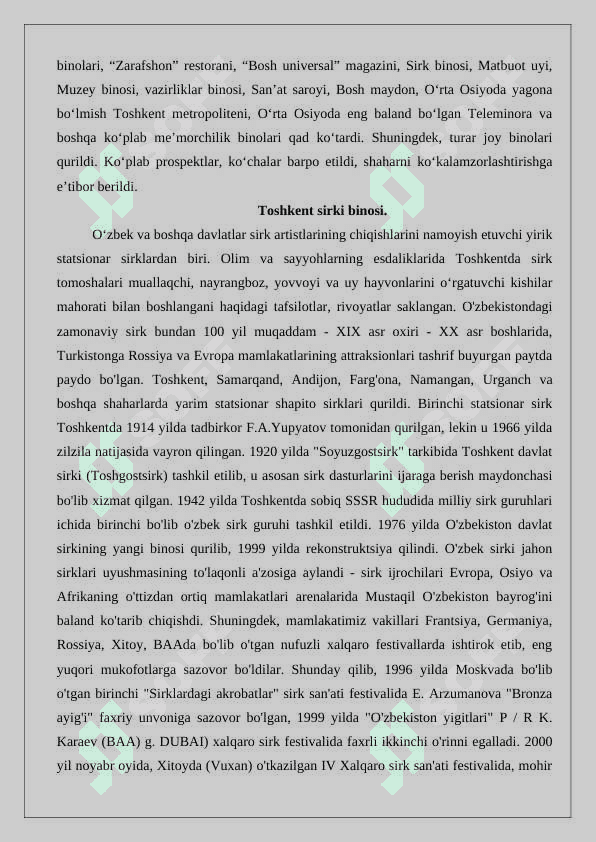 Sovet mustabid tuzumi davrida O‘zbekiston madaniyati va san’ati 3