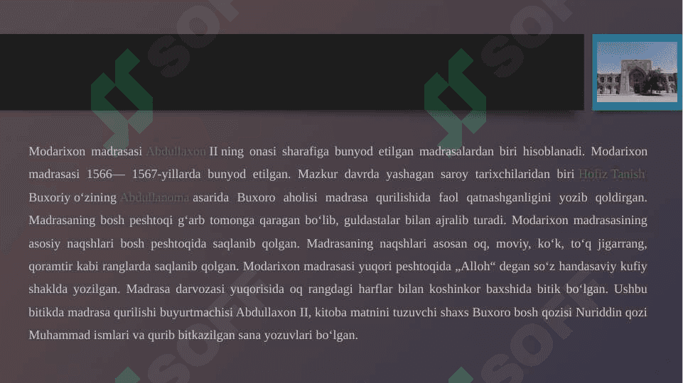 Modarixon madrasasi 6