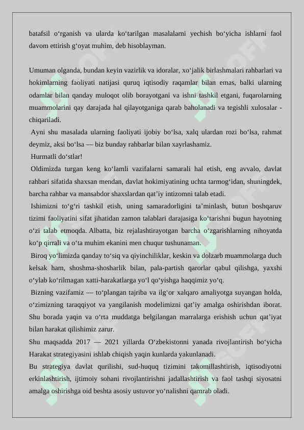 Erkin va farovon, demokratik Oʻzbekiston davlatini birgalikda barpo etamiz 2 6