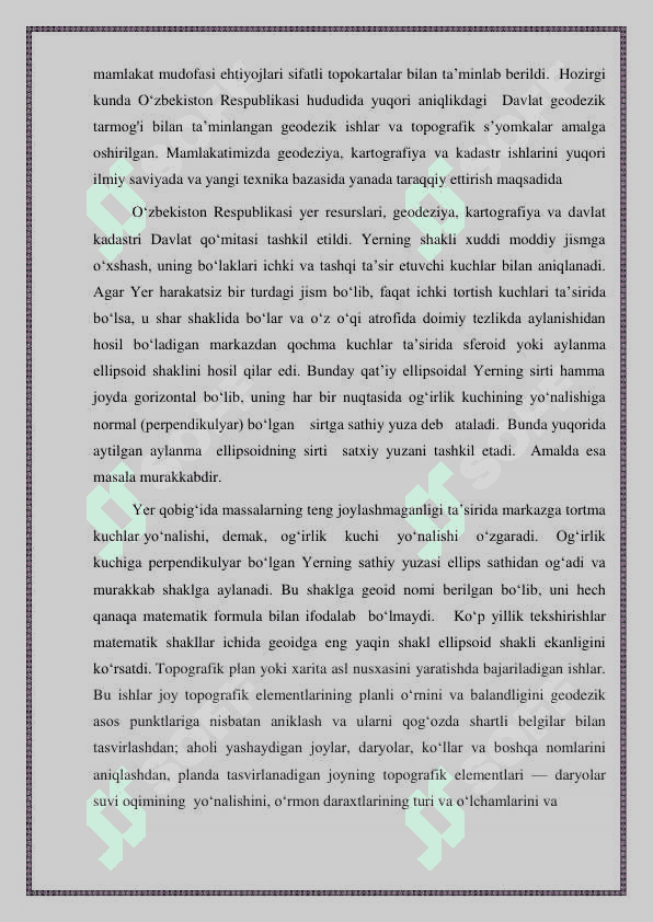 Yerni masofadan zondlash va raqamli fotogrammetriya 8