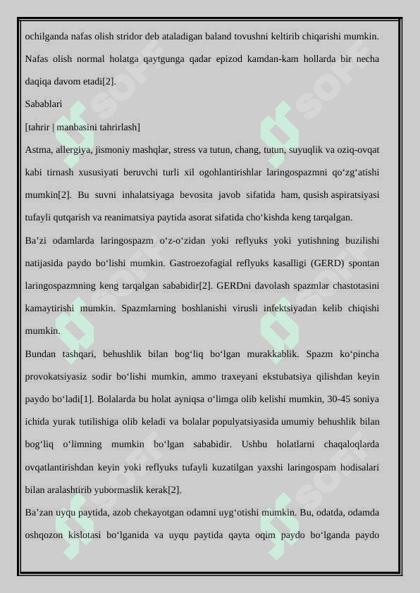 LARINGOSPAZMDA BIRINCHI YORDAM 2
