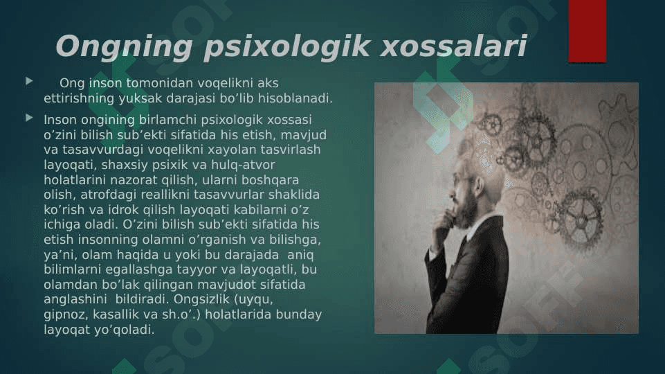 Ong taraqqiyoti va ongsizlik 6