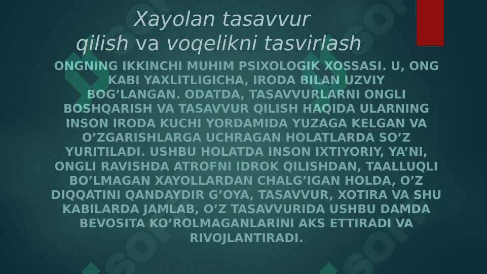 Ong taraqqiyoti va ongsizlik 7