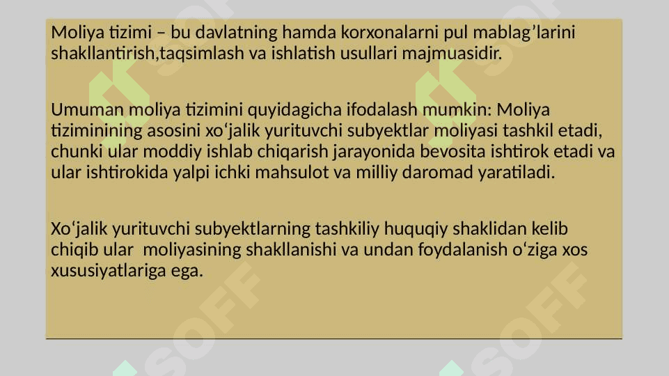 O’ZBEKISTON RESPUBLIKASI MOLIYA TIZIZMI 3