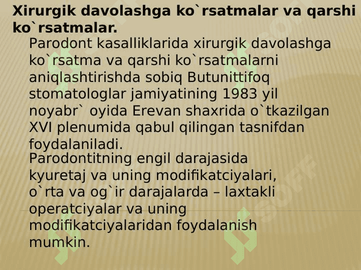 Parodont kasalliklarini jarrohlik davolash usullari 3