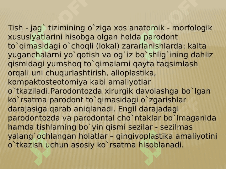 Parodont kasalliklarini jarrohlik davolash usullari 5
