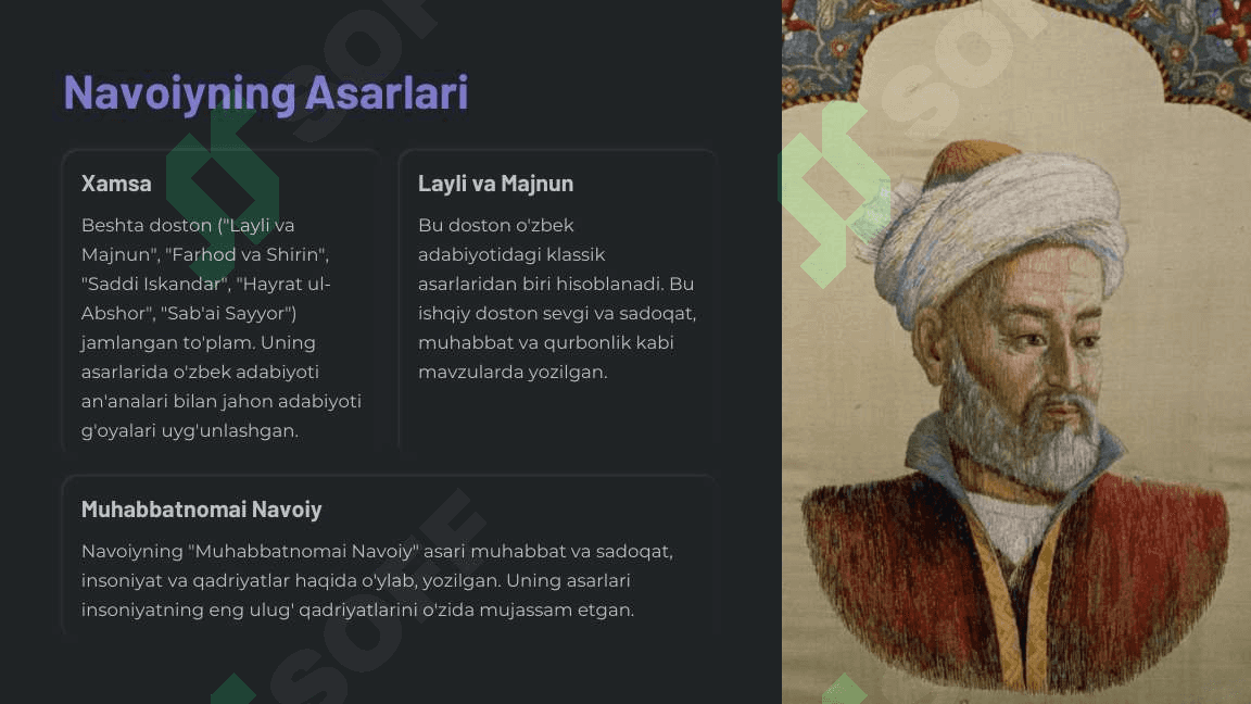 Alisher Navoiy. O'zbek adabiyotining buyuk namoyondasi 3