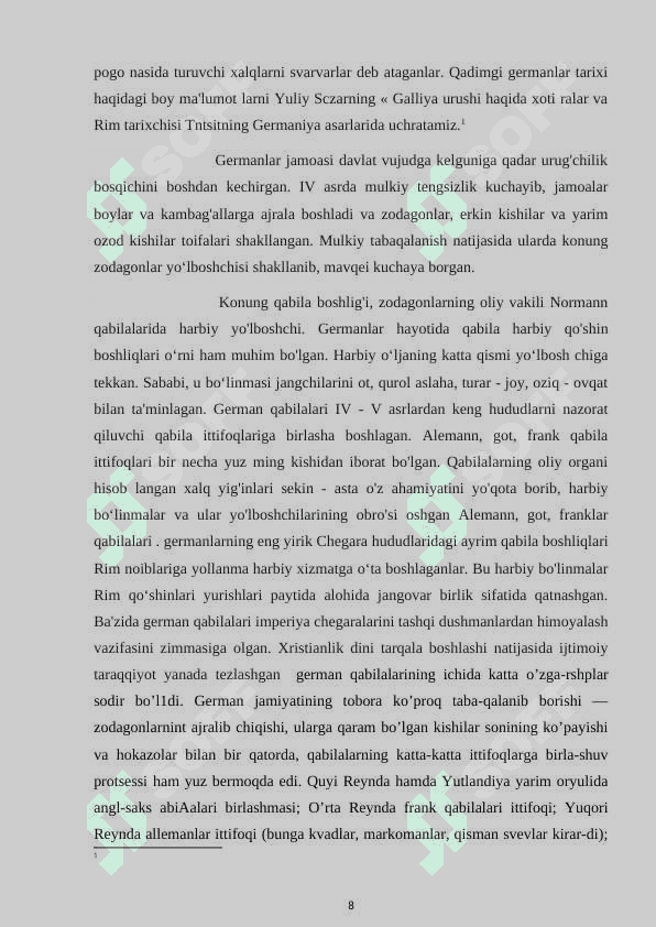 Varvar qiroligini tashkil topishi kurs ishi 8