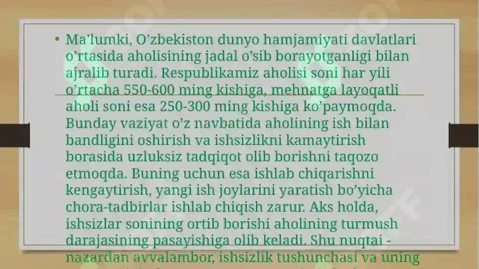 Ishsizlik sabablari, turlari va ko’rsatkichlari 4