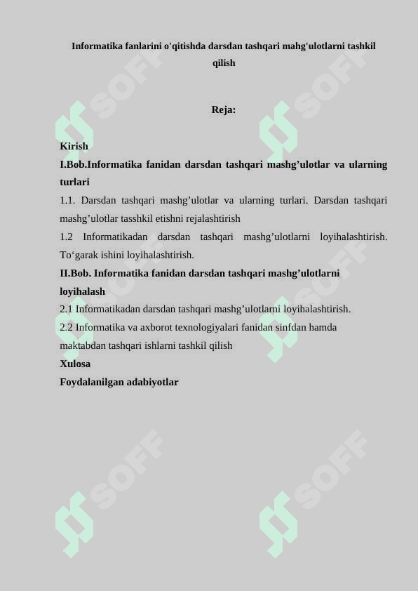 Informatika fanlarini o'qitishda darsdan tashqari mahg'ulotlarni tashkil qilish 2