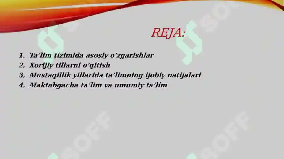 Mustaqillik yillarida ta'lim 2