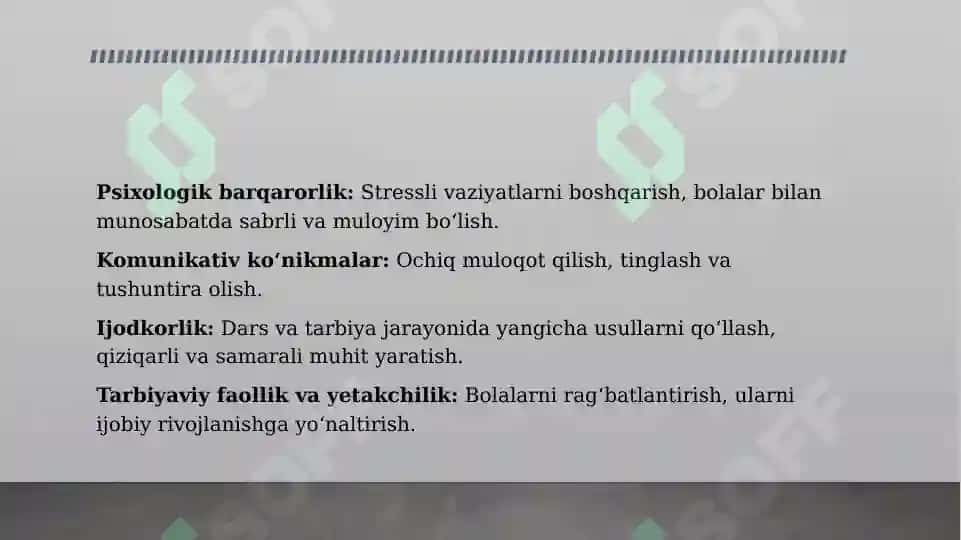 TARBIYACHI SHAXSI VA UNGA QO'YILADIGAN TALABLAR 4