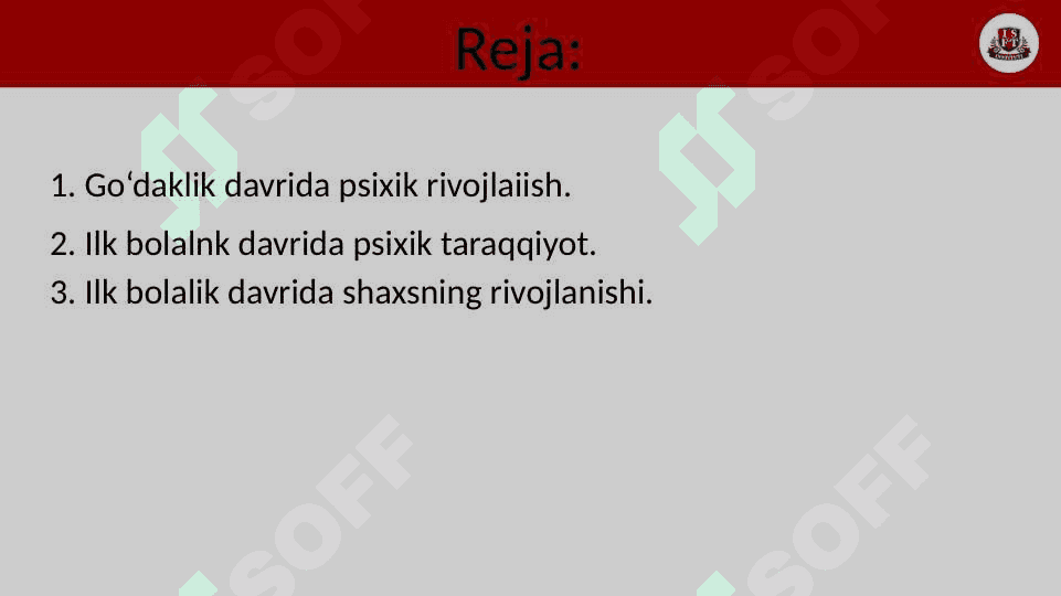 ILK BOLALIK DAVRI 2